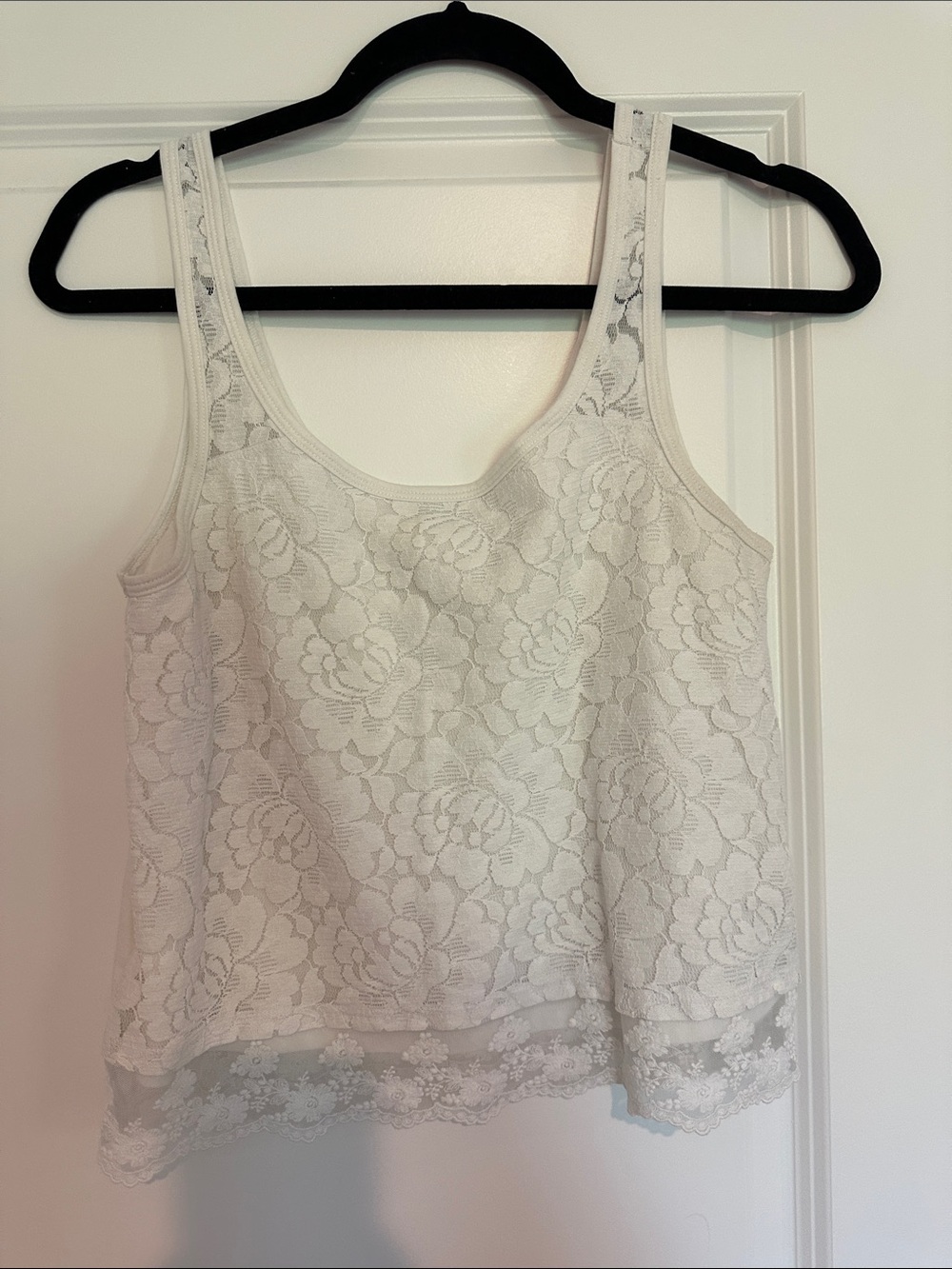 Hollister White Lace Camisole Tank
